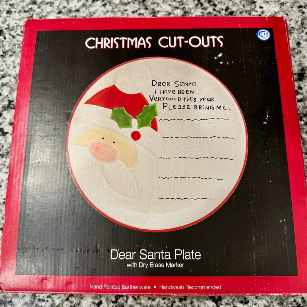Festive‎ Santa Ceramic Christmas Plate